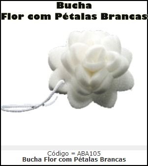 BUCHA FORMA DE PETALAS BRANCAS