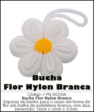 BUCHA FLOR DE NYLON BRANCA