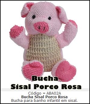 BUCHA SISAL PORCO ROSA